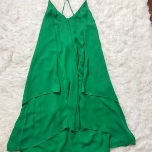 Rebecca Minkoff, green silk, dress size M